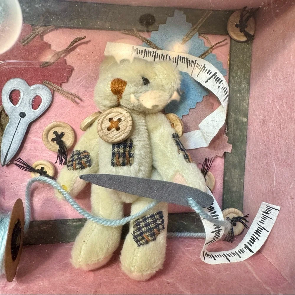 Teddy Bear shadow box. Vintage 2002 limited edition shadow box